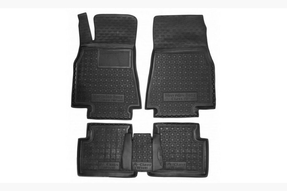 Mercedes A-class W169 2004–2012 Gummimåtter med høj kant (Autogumm) Image