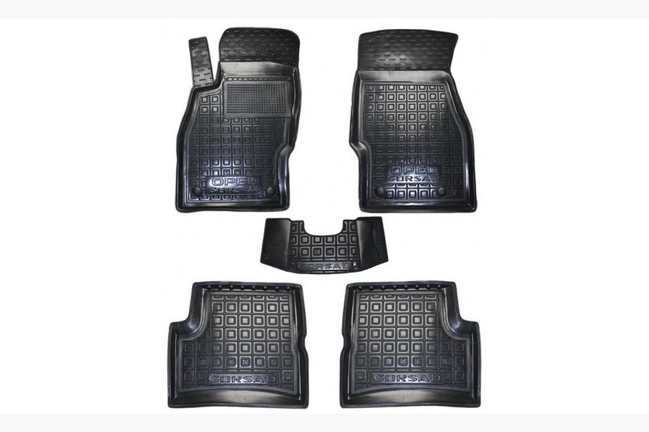Opel Corsa D 2007–2014 Gummimåtter med høj kant 5D (Autogumm) Image