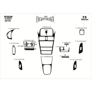 Instrumentbordafdækninger (03-06) Nissan Almera N16 2000–2006 foto 4
