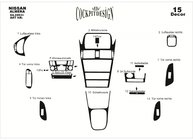 Nissan Almera N16 2000–2006 Instrumentbordafdækninger (03-06) Aluminium foto 4