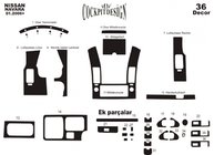 Nissan Navara 2006–2015 Interiør trim (36 dele) Carbon foto 4