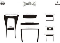 Opel Omega B 1994–2003 Instrumentbordbeklaedning (1999-2003) Aluminium foto 4