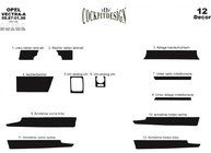 Opel Vectra A 1987–1995 Instrumentbrætpanel-indsatser (Meric) foto 3