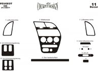 Peugeot 306 1993–2001 Paneloverlays til instrumentbord (1997-2001) Trælook foto 2