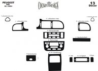 Peugeot 406 1995–2004 Instrumentbordpanel afdækninger (Meric, 1999-2004) foto 3