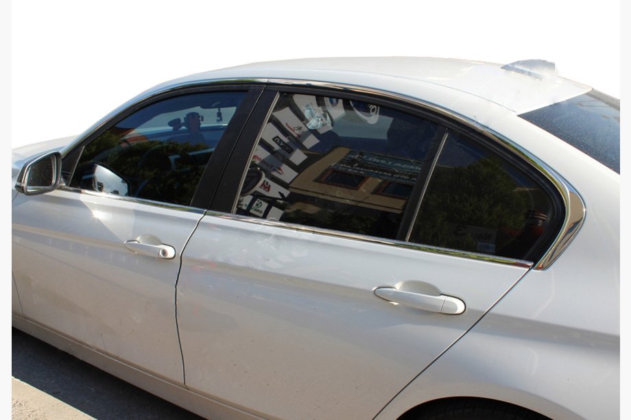 BMW 3-serie F30/F31 2012–2019 Komplet krom vindueslister (8 dele, rustfrit stål) Image