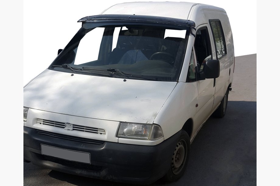 Citroen Jumpy 1996–2007 Forrudevisir (sort højglans, 5 mm) Image