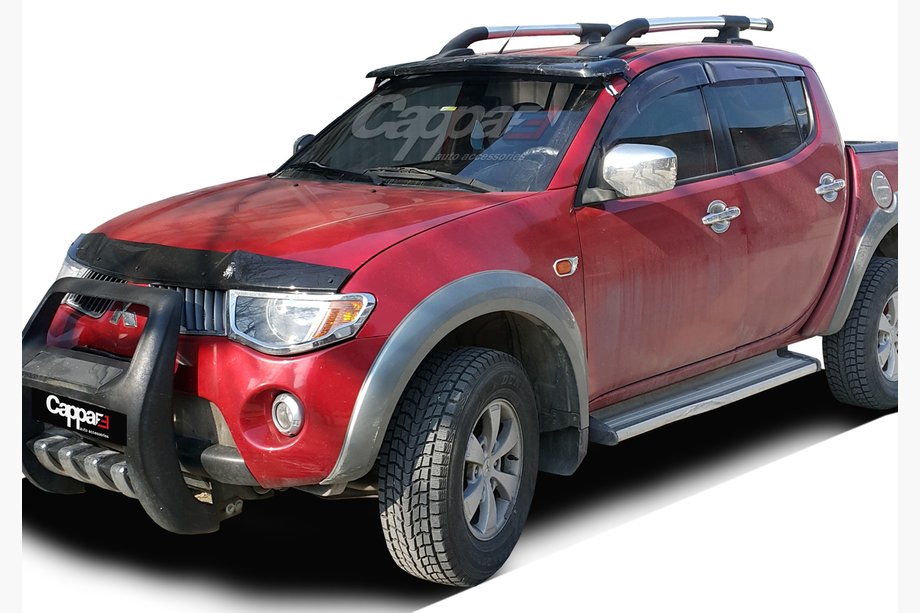 Mitsubishi L200 2006–2015 Solskærm til forruden (sort, med ramme) Foto 1