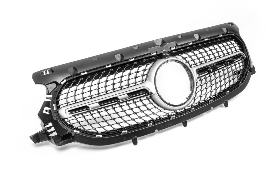 Mercedes GLA H247 2020– Frontgrill Diamond Silver Med kameraholder Foto 3