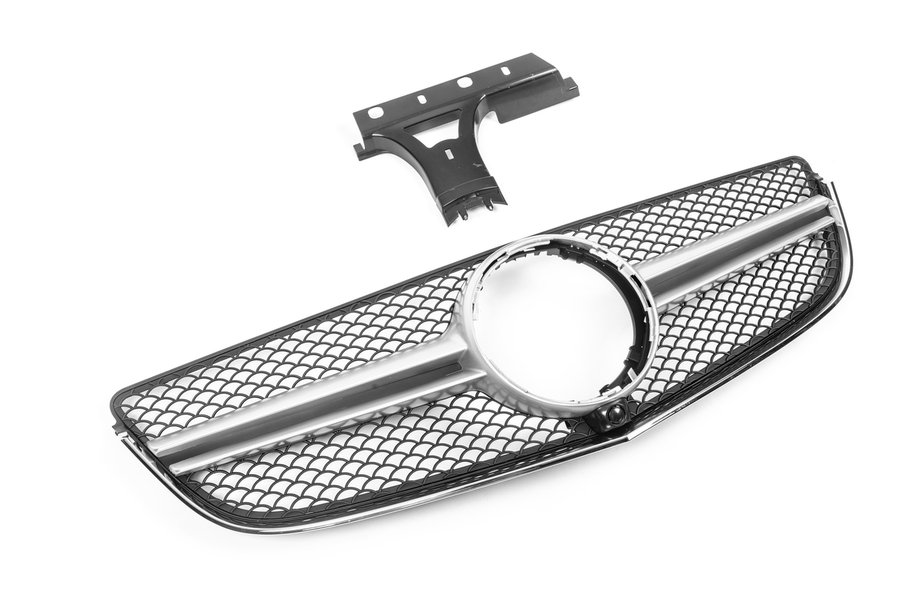 Mercedes E-class Coupé C207 2010–2017 Frontgrill (2014-2016, AMG Silver) Foto 1