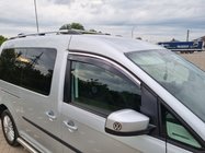 Volkswagen Caddy 2010–2015 Vindafvisere med kromliste (2 stk., Niken) foto 1
