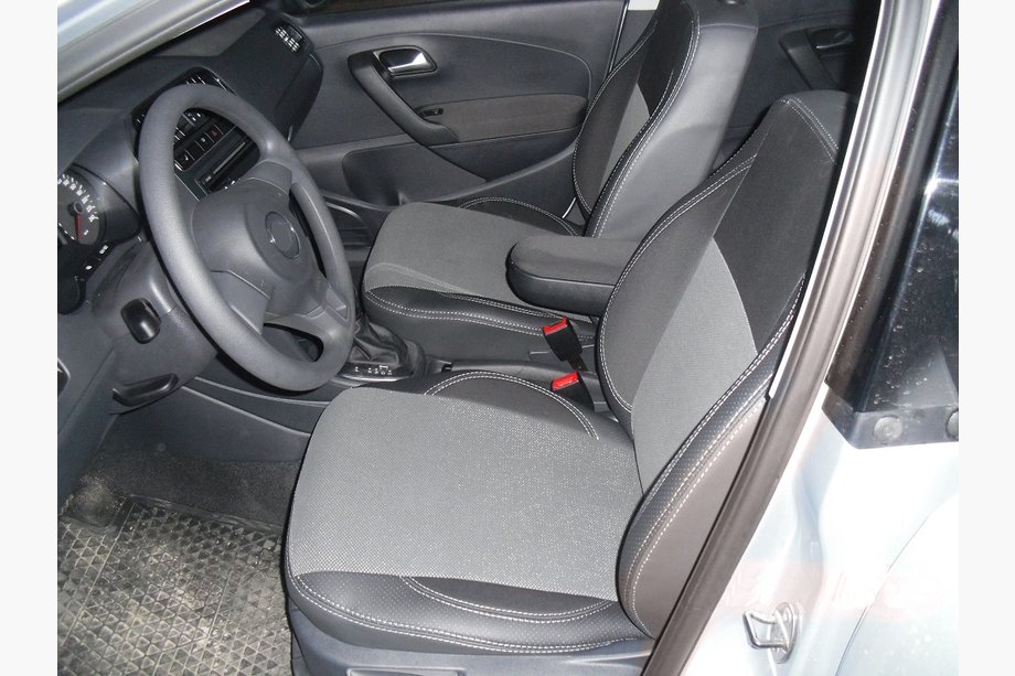 Volkswagen Polo 2010–2017 Sædeovertræk i kunstlæder SoyuzAuto Premium Image