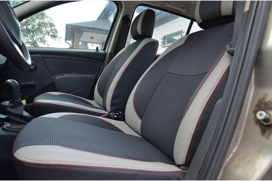 Renault Sandero 2007–2013 Sædeovertræk i kunstlæder SoyuzAuto Premium Image