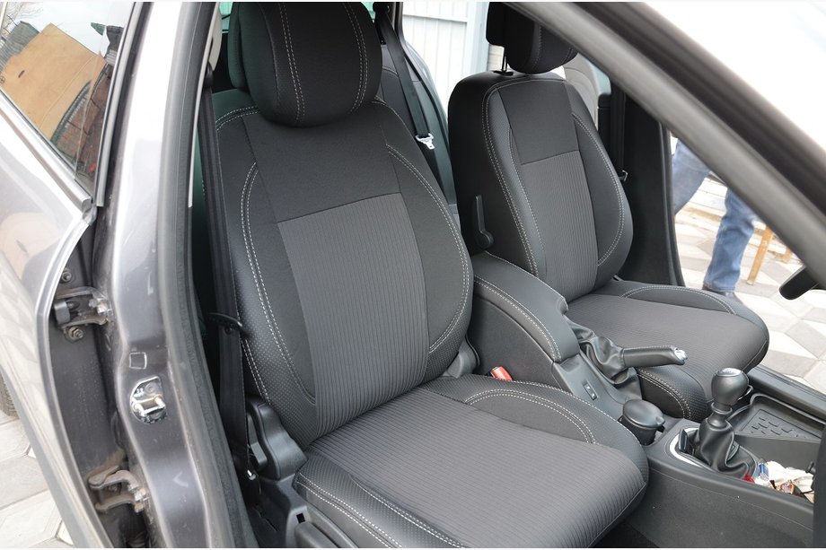 Renault Megane III 2009–2016 Bil-sædeovertræk (kunstlæder↗stof, Premium) Image