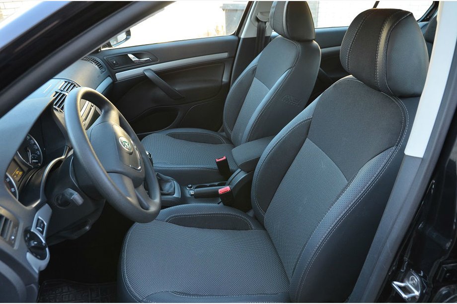 Skoda Octavia II A5 2006–2010 Sædeovertræk (kunstlæder↗stof, Premium) Image