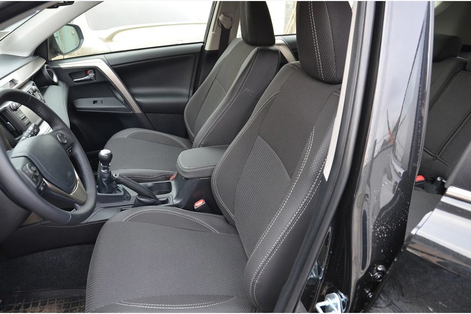 Toyota Rav 4 2013–2018 Sædeovertræk (kunstlæder↗stof, Premium) Image