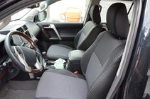 Toyota Land Cruiser Prado 150 2009–2023 Sædeovertræk (kunstlæder + stof, Premium) foto 1