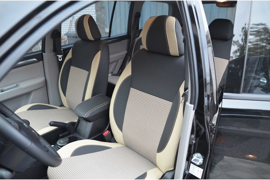 Mitsubishi Pajero Sport 2008–2015 Sædeovertræk i kunstlæder SoyuzAuto Premium Image