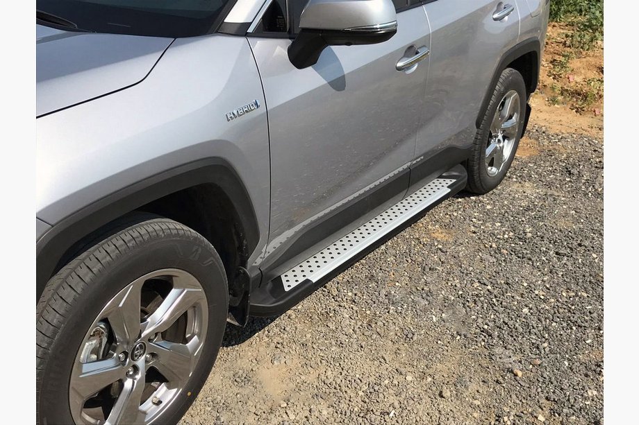 Toyota Rav 4 2019–2025 Sidetrin Allmond Grey (2 stk., aluminium) Image