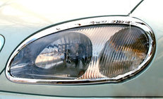 Daewoo Lanos 1998–2017 Krom forlygterammer (2 stk., plast) foto 1