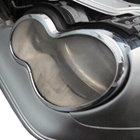 Mercedes C-class W203 2000–2007 Krom forlygterammer (2 stk., plast) foto 2