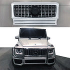 Mercedes G-Klasse W463 1990–2018 Frontgrill (GT, med kromlister) Hvid med kromlister foto 3