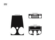 Mitsubishi Colt 2004–2012 Instrumentbordslister (2004-2007) Aluminium foto 3