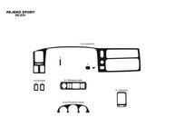 Mitsubishi Pajero Sport 1996–2007 Instrumentbordslister (2002-2007) Trælook foto 3