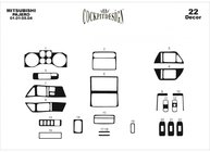 Mitsubishi Pajero Wagon III 1999–2006 Instrumentbrætpanel-indsatser (Meric) Aluminium foto 2