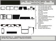 Opel Vectra A 1987–1995 Instrumentbordslister (Hartman) foto 1