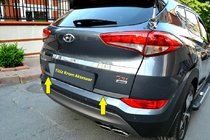 Hyundai Tucson TL 2016–2021 Bagklapskantbeskytter (2 dele, rustfrit stål) foto 1