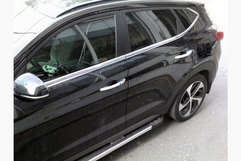 Hyundai Tucson TL 2016–2021 Nedre vindueslister (6 stk., rustfrit stål) Carmos - tyrkisk rustfrit stål Image