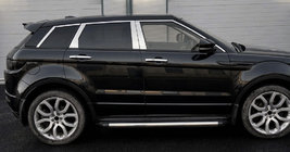 Range Rover Evoque 2012–2018 Dørstolpe-lister (6 stk., rustfrit stål) foto 1