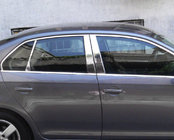 Volkswagen Jetta 2006–2011 Dørstolpelister (6 stk., rustfrit stål) foto 1