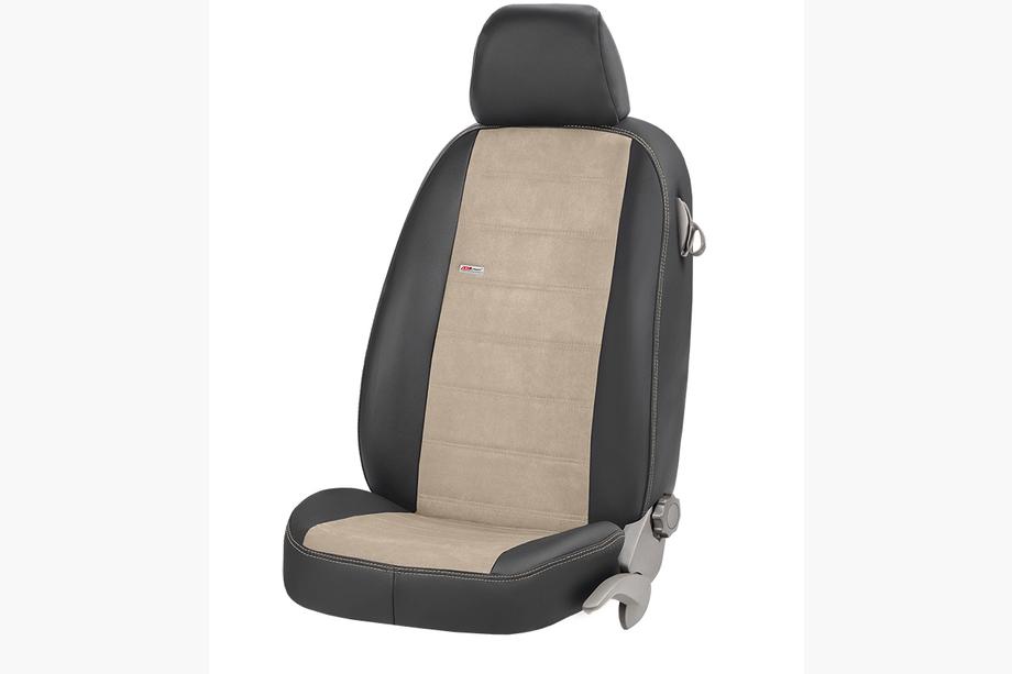 Toyota Fortuner 2006–2015 Sædeovertræk i eco-læder + stof + alcantara Antara (komplet kabine) Foto 2
