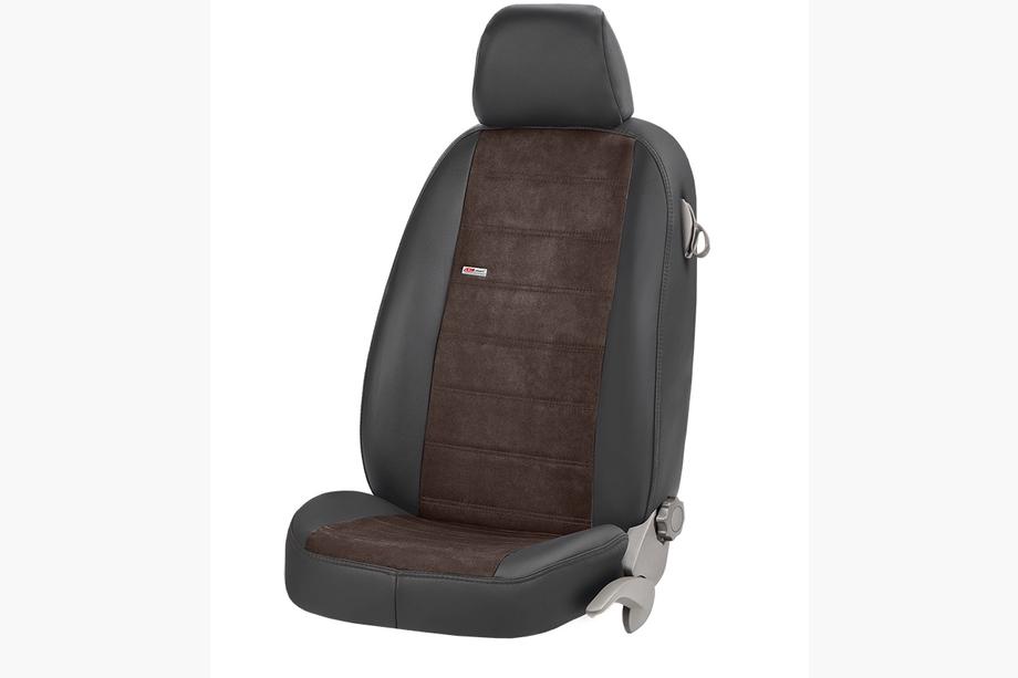 Toyota Fortuner 2006–2015 Sædeovertræk i eco-læder + stof + alcantara Antara (komplet kabine) Foto 8