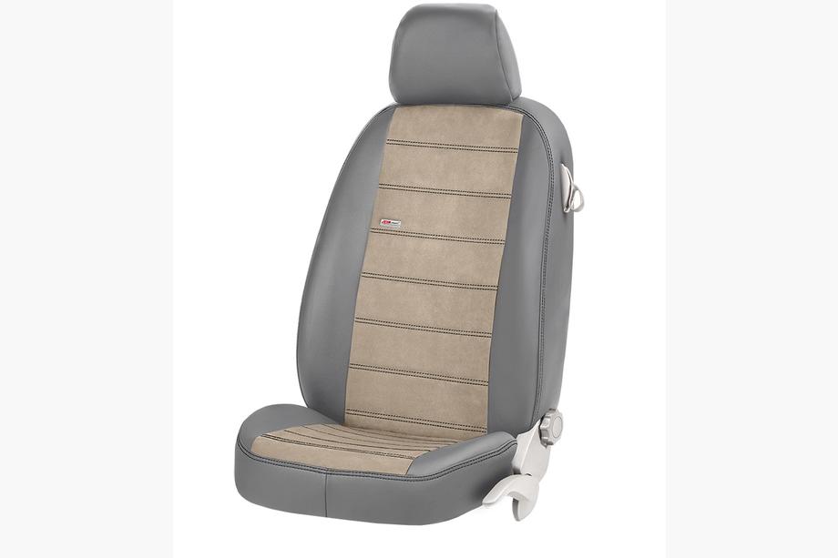 Toyota Fortuner 2006–2015 Sædeovertræk i eco-læder + stof + alcantara Antara (komplet kabine) Foto 14
