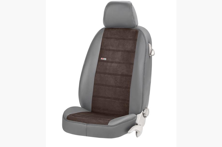 Toyota Fortuner 2006–2015 Sædeovertræk i eco-læder + stof + alcantara Antara (komplet kabine) Foto 16