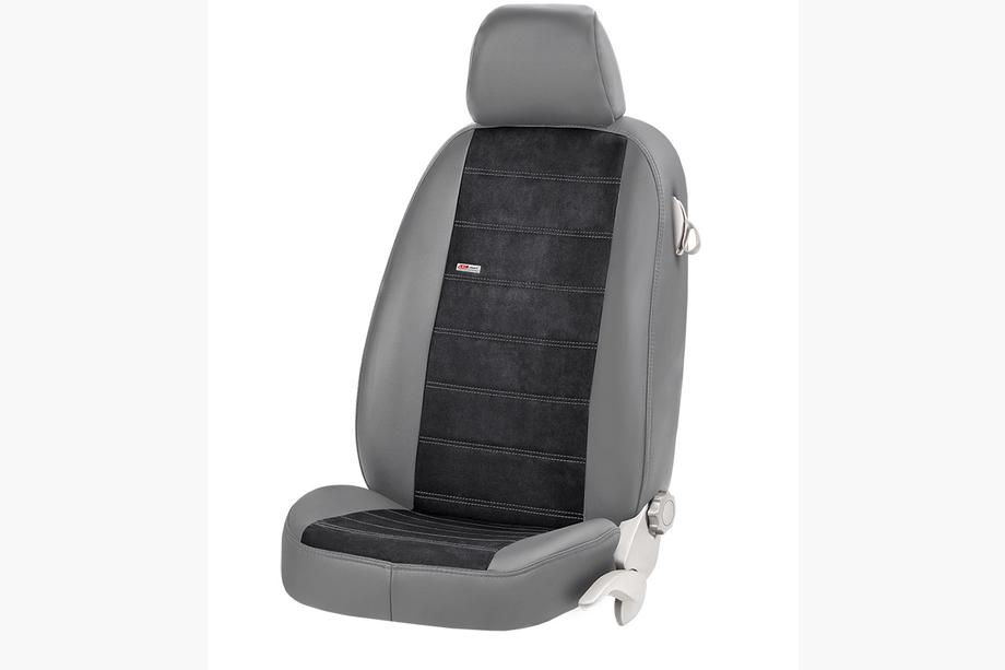Toyota Fortuner 2006–2015 Sædeovertræk i eco-læder + stof + alcantara Antara (komplet kabine) Foto 23