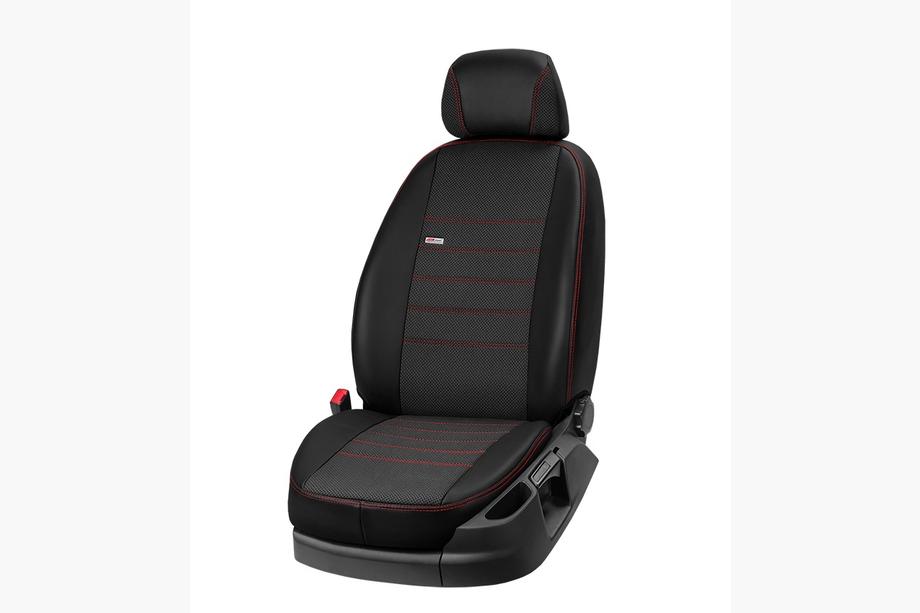 Mitsubishi L300 1986–2013 Betræk i økolæder+stof+Alcantara Eco Comfort (forsæder) Image