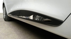 Renault Clio IV 2012–2019 Lige dørlist (4 stk., rustfrit stål) Sort krom foto 3