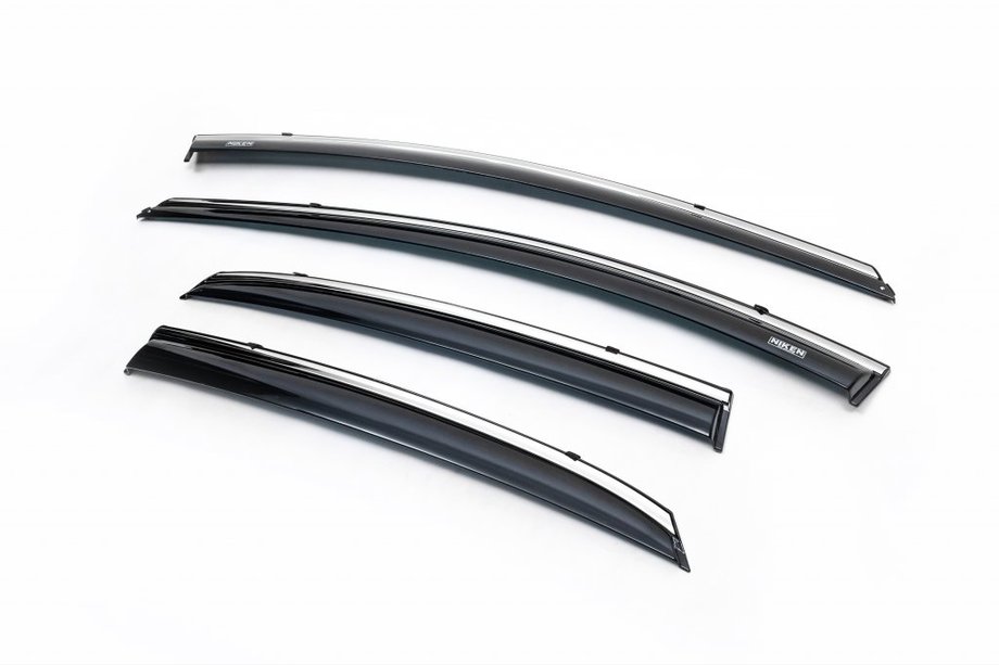Hyundai I-30 2012–2017 Vindafvisere med kromliste HB (4 stk., Niken) Image