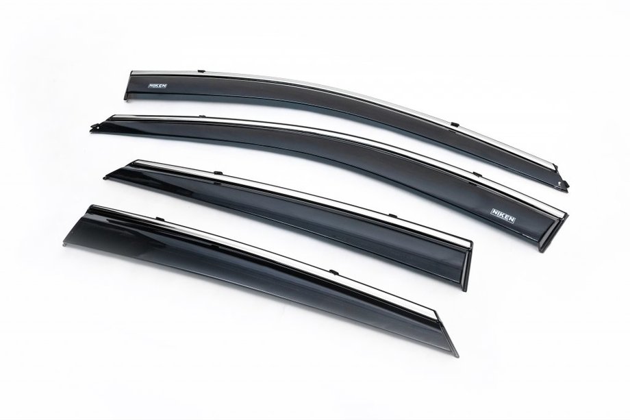 Hyundai IX-35 2010–2015 Vindafvisere med kromliste (4 stk., Niken) Image