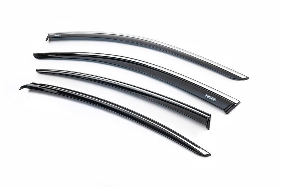 Volkswagen Passat B8 2015–2023 Vindafvisere med kromliste SD (4 stk., Niken) Image