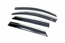Dacia Duster 2008–2018 Vindafvisere med kromliste (4 stk., Niken) foto 2