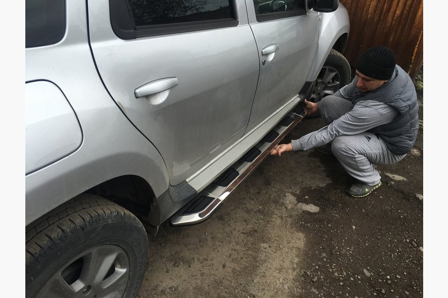 Renault Duster 2008–2017 Vison sidetrin (2 stk., aluminium/rustfrit stål) Image