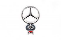 Mercedes C-class W203 2000–2007 Emblem med trådkors (med tekst) foto 2