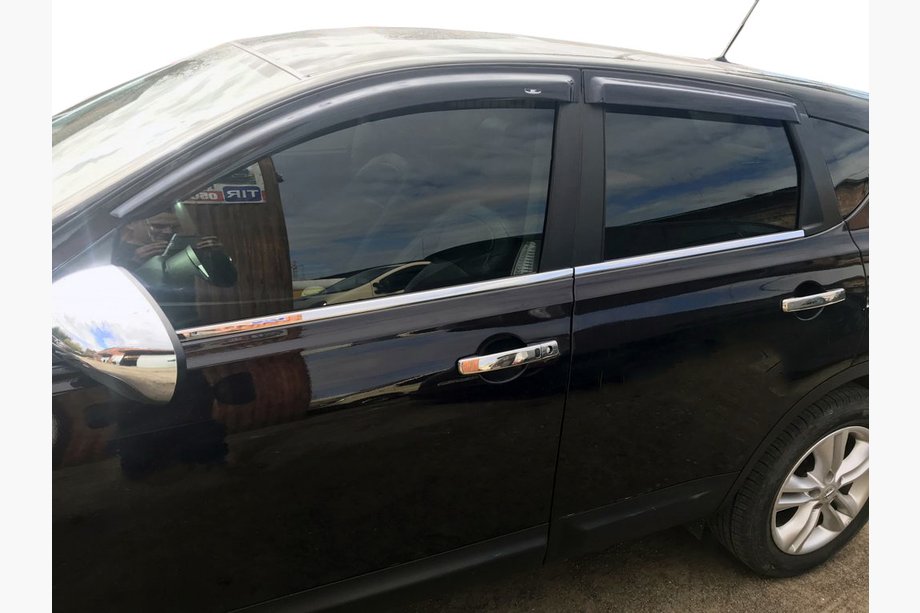 Nissan Qashqai 2007–2010 Udvendige vindueslister (4 stk., rustfrit stål) Standardudgave, OmsaLine – italiensk rustfrit stål Image