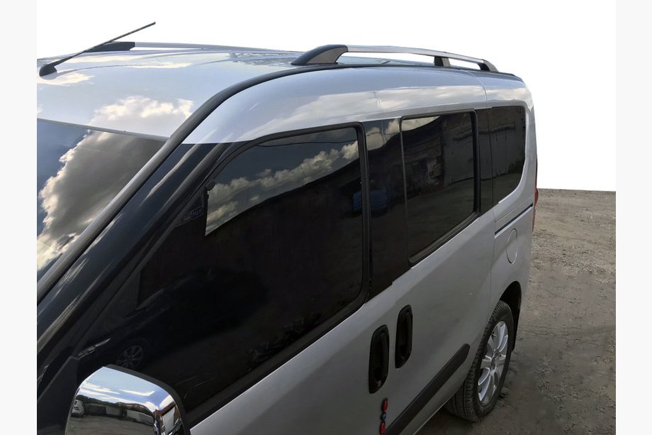 Fiat Doblo II 2010–2022 UDSALG!!! Tagrælinger grå metallic Standard base Image