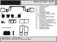 Daewoo Nexia 1995–2016 TILBUD! Instrumentbordslister i trælook (1995-1997) foto 1
